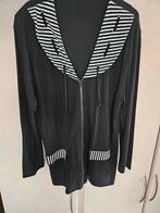 Mooie zwart met wit blouse jasje vestje New jersey XXXL, Ophalen of Verzenden, Zo goed als nieuw, Maat 46/48 (XL) of groter, Zwart