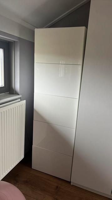 5 deurtjes voor Ikea Besta kast, hoogglans wit - afbeelding 1