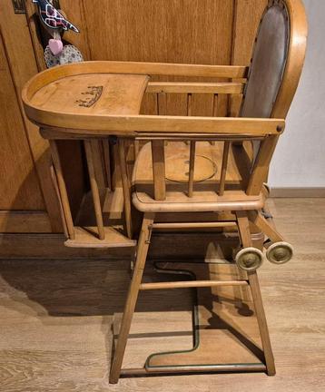 Antieke Torck kinderstoel (kinderstoel/duwauto-combinatie) beschikbaar voor biedingen