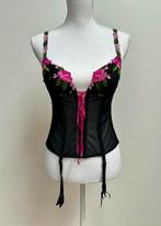 Miss Naory geborduurde bustier corset top met Jarretelles, Kleding | Dames, Ophalen of Verzenden, Zwart, Body of Korset
