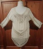 boho/ibiza crèmekleurige strandtuniek One Size (tot mt 50), Ophalen of Verzenden, Nieuw, Blouse of Tuniek