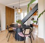 Zwarte ronde eettafel - Kave Home Jeanette 120 cm, Ophalen, Rond, Zo goed als nieuw, Vier personen