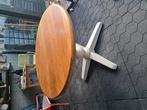 Massief eiken uitschuifbare eettafel, Huis en Inrichting, Ophalen, 100 tot 150 cm, 200 cm of meer, Zo goed als nieuw