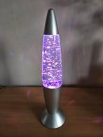 Zilver kleurige glitter lava lamp, Huis en Inrichting, Lampen | Tafellampen, Ophalen of Verzenden, Zo goed als nieuw, Kunststof