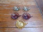 5 art deco persglazen dessert coupes