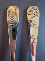 Vintage Roodkapje lepeltje en vorkje verzilverd wolf, Antiek en Kunst, Antiek | Bestek, Ophalen of Verzenden