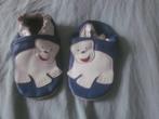 Nieuwe leren baby slofjes kobalt/wit ijsbeer SoftMoc 12 cm, Slofjes, Jongetje of Meisje, Nieuw, SoftMoc