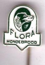 Flora hondenbrood groen op wit plastic speldje ( W_452a ), Verzenden, Zo goed als nieuw, Merk, Speldje of Pin