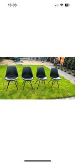 4 stoelen, Huis en Inrichting, Kunststof, Gebruikt, Zwart, Ophalen of Verzenden