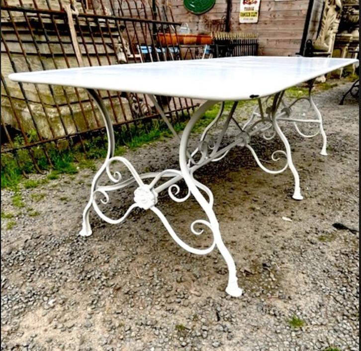 rustieke lange tuintafel tafel terras prachtige, Tuin en Terras, Tuintafels, Gebruikt, Rechthoekig, Hout, Ophalen of Verzenden