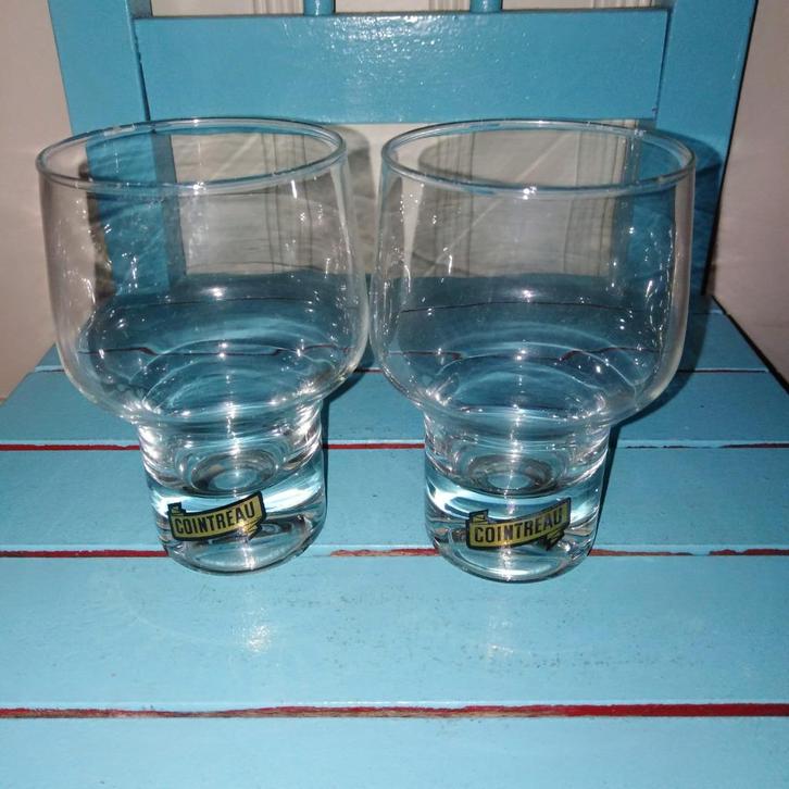 Cointreau likeur glazen set van 2 stuks, Huis en Inrichting, Keuken | Servies, Gebruikt, Glas of Glazen, Overige stijlen, Glas