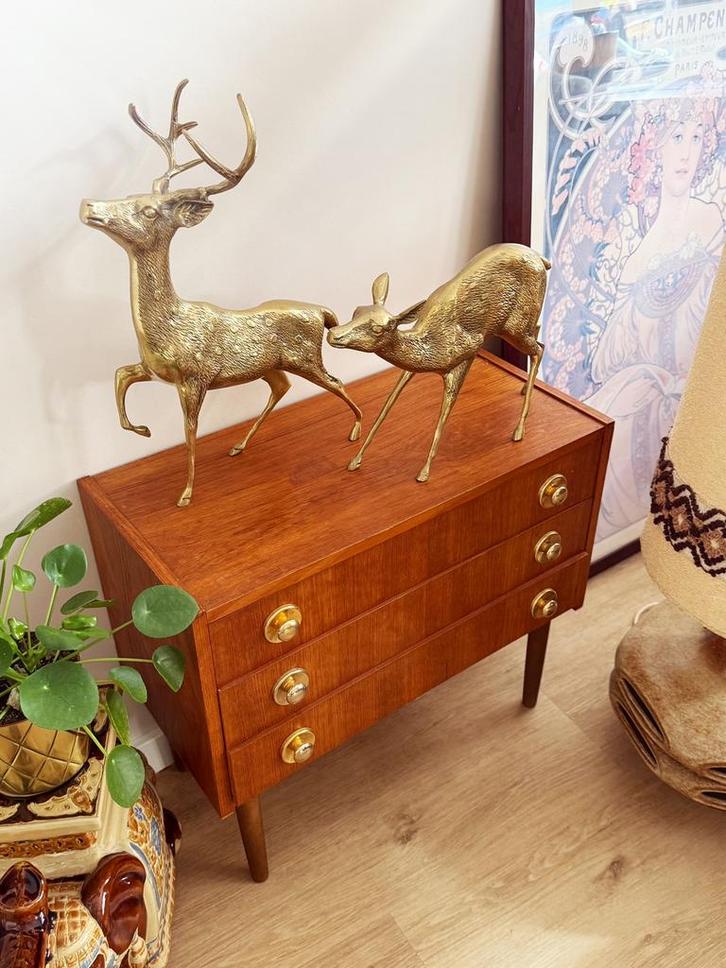 Messing herten XXL, Huis en Inrichting, Woonaccessoires | Overige, Zo goed als nieuw, Ophalen of Verzenden