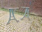 Oude gietijzeren machine poten Hoog 86 cm Onder breed 73 cm, Ophalen