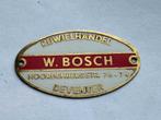 Spatbordplaatje W. Bosch Deventer rijwiel spatbord plaatje., Ophalen of Verzenden, Gebruikt, Gebruiksvoorwerp