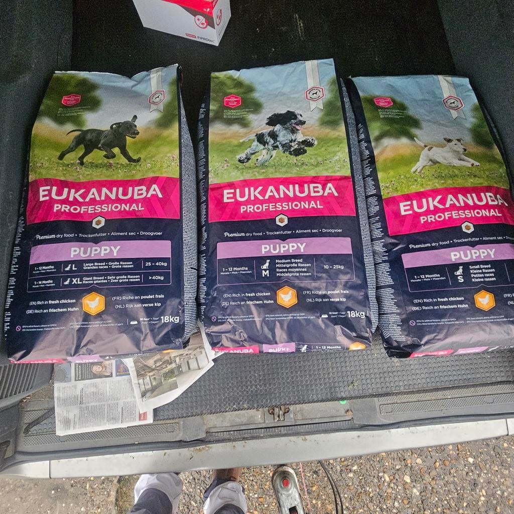 Eukanuba puppy hondenbrokken 18kg kip, Ophalen of Verzenden