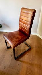 Set van 6 eetkamerstoelen, Huis en Inrichting, Stoelen, Ophalen, Gebruikt, Bruin, Metaal