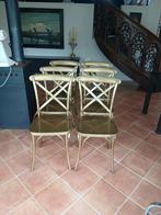 6 Mooie gouden stoelen industrieele look, Huis en Inrichting, Stoelen, Gebruikt, Overige kleuren, Klassiek, Ophalen of Verzenden