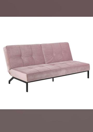 Leen Bakker slaapbank Linz – zacht roze fluweel beschikbaar voor biedingen