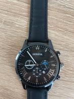 Geneva horloge, Sieraden, Tassen en Uiterlijk, Horloges | Heren, Overige merken, Leer, Polshorloge, Ophalen of Verzenden
