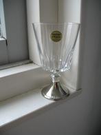 Cristal D’arques Glas / Vaasje op Zilveren Voet, Antiek en Kunst, Antiek | Glas en Kristal, Ophalen of Verzenden