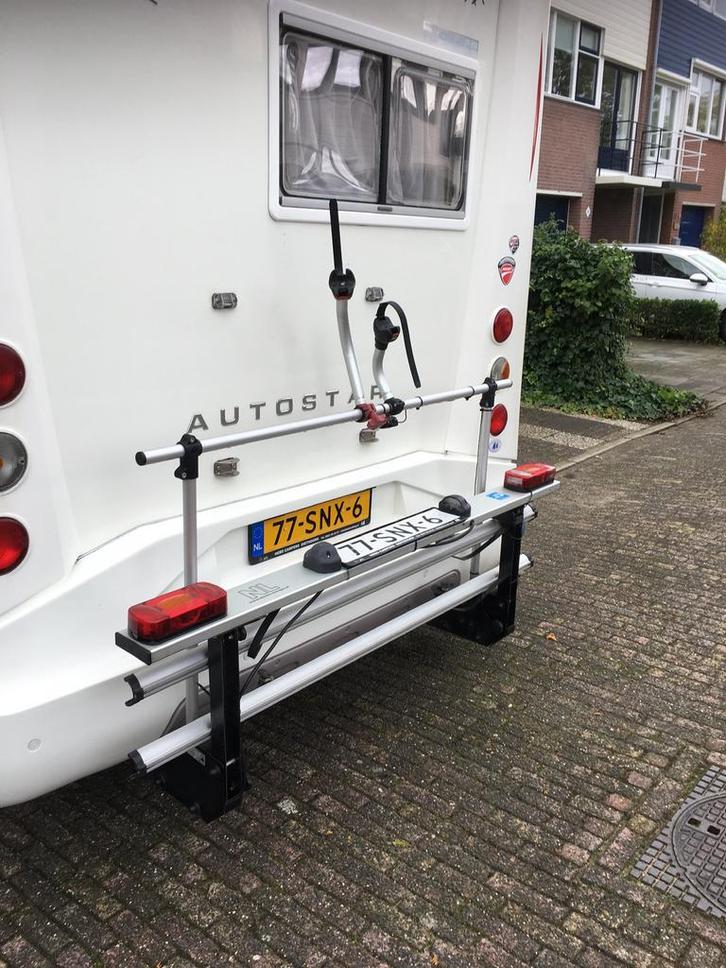 Memo Star opklapbare fietsendrager voor camper, Auto diversen, Fietsendragers, Gebruikt, Fietsendrager-accessoire, 2 fietsen, Elektrische fiets