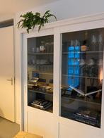 Woood VINCE schuifdeurkast, servieskast, massief grenen wit, Ophalen, 100 tot 150 cm, 200 cm of meer, Modern landelijk