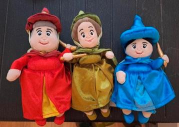 Mooie knuffels: Flora, Fauna, Merryweather uit Doornroosje! beschikbaar voor biedingen