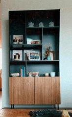 Houten Gravure Vakkenkast - Gebruikt, Huis en Inrichting, Ophalen, Gebruikt, 50 tot 100 cm, 150 tot 200 cm