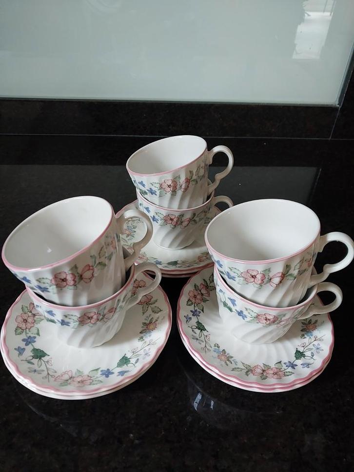 6 Myott Meakin Spring Fields Kop en Schotels, Huis en Inrichting, Keuken | Servies, Nieuw, Kop(pen) en/of Schotel(s), Overige stijlen