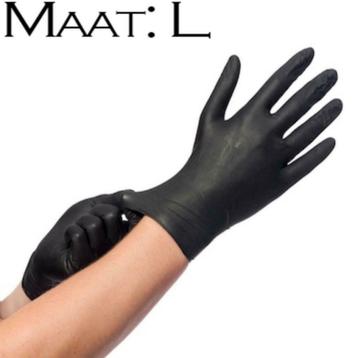 ZWARTE nitril handschoenen Easyglide, 100 stuks, maat L beschikbaar voor biedingen