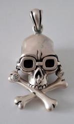 Zilveren kettinghanger in de vorm van doodskop 925 zilver, Sieraden, Tassen en Uiterlijk, Kettinghangers, Ophalen of Verzenden