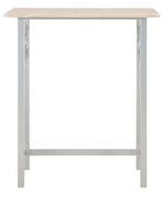 Barset statafel bartafel 2 barkrukken grijs GRATIS VERZENDEN, Huis en Inrichting, Barkrukken, Verzenden, 60 tot 90 cm, Nieuw, Metaal