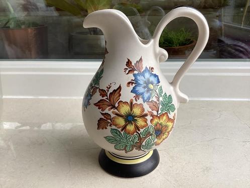 Vaas GOUDA PLATEEL HOLLAND en 2 schaaltjes FLORA GOUDA, Huis en Inrichting, Woonaccessoires | Vazen, Zo goed als nieuw, Minder dan 50 cm