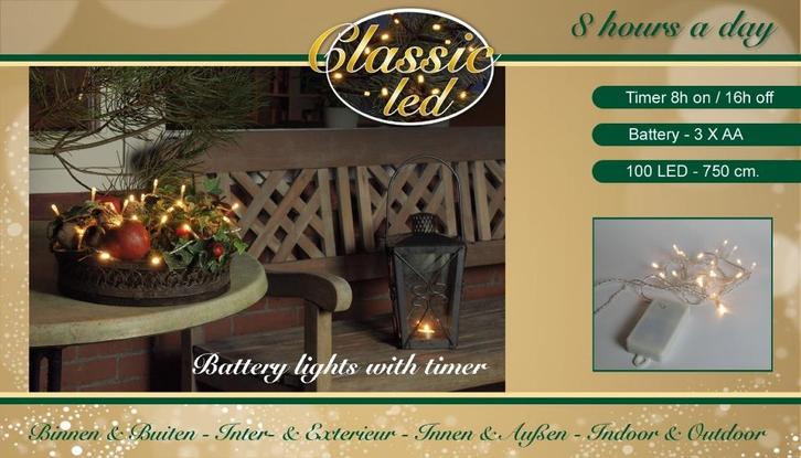 led verlichting kerstverlichting kerst batterij, Diversen, Kerst, Nieuw, Ophalen of Verzenden