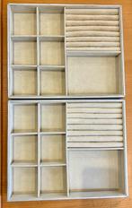 Sieraden Inleg Organizer (2 stuks), Ophalen of Verzenden, Gebruikt, Beige, Hardcase