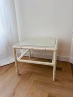 Salontafel hollywood regency faux bamboe wit, Huis en Inrichting, Ophalen, 100 tot 150 cm, Zo goed als nieuw, 25 tot 50 cm