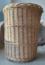 Praktische klassiek rieten mand met deksel, Ophalen, Gebruikt, Mand, Rond