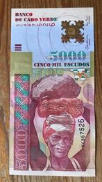 Kaap verdie 5000 escudos 2000 Cabo Verde Kaapverdië circulat, Postzegels en Munten, Bankbiljetten | Afrika, Los biljet, Ophalen of Verzenden