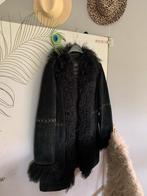 Naf Naf afghaanse lammy coat L mongolian fur winterjas, -, Zwart, Maat 42/44 (L), Ophalen of Verzenden