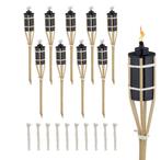 Set van 10 Bamboe Tuinfakkels – Sfeervolle Tuinverlichting –, Tuin en Terras, Ophalen of Verzenden, Nieuw