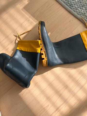 Zeillaarzen - Blauw/Geel mt 39 beschikbaar voor biedingen