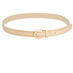 Nieuw! Beige riem 135 cm. met studs (goudkleurig), Overige kleuren, 100 cm of meer, Nieuw, Tailleriem