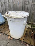 Zinken - geverfde - vuilnisemmer, Tuin en Terras, Ophalen, Gebruikt