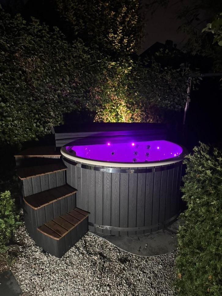 Hottub Hybride of Elektrisch | Hot Tub Houtgestookt | Qrest, Tuin en Terras, Bubbelbaden en Hottubs, Nieuw, Vast, Afdekzeil, Grondzeil