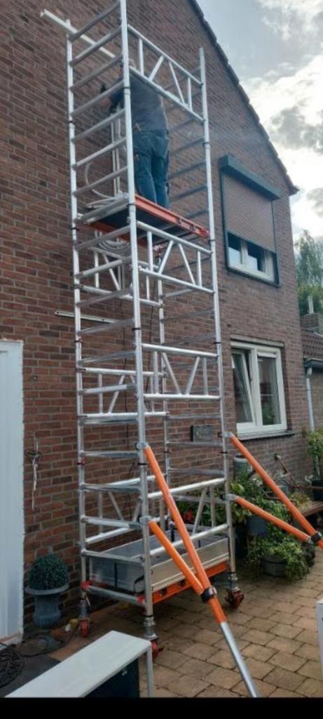 Altrex mitower steiger, Doe-het-zelf en Verbouw, Steigers, Rolsteiger of Kamersteiger, 5 meter of hoger, Ophalen
