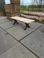Boomstamtafel iepenhout, Huis en Inrichting, Tafels | Eettafels, Ophalen of Verzenden, Zo goed als nieuw, Rechthoekig, 200 cm of meer