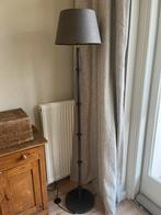 Vloerlamp modern grijs staal & linnen kap, Zo goed als nieuw, Metaal, 150 tot 200 cm, Ophalen