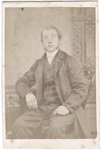 CDV ca. 1875 dun karton Foto Stapert & Van Caspel Amsterdam, Verzamelen, Gebruikt, Foto, Ophalen of Verzenden, Voor 1940