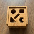 Houten blokken puzzzelbakje, Ophalen of Verzenden, Zo goed als nieuw