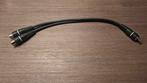 RCA Y-adapterkabel. 1x Male. 2x Female. 0.25 m, Ophalen of Verzenden, Nieuw, Minder dan 2 meter